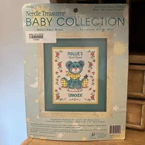 Needle Treasures Baby Collection “Baby’s First Word” Counted Cross Stitch Kit